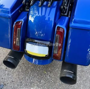 Support de plaque galbé avec LED pour moto Harley-Davidson Road Glide - vue 2
