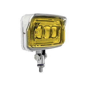 Phare LED rectangulaire chromé pour moto custom - vue 6