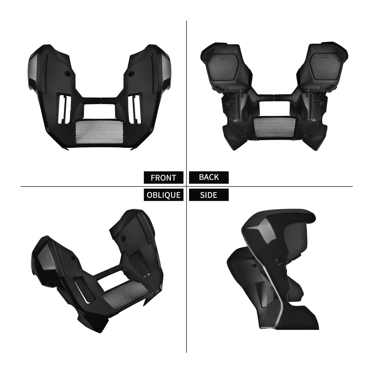 Bas de Carénage Noir Brillant avec Becquet Menton et LED - Harley-Davidson Touring FLHXSE 2023-2026 – photo 3/8