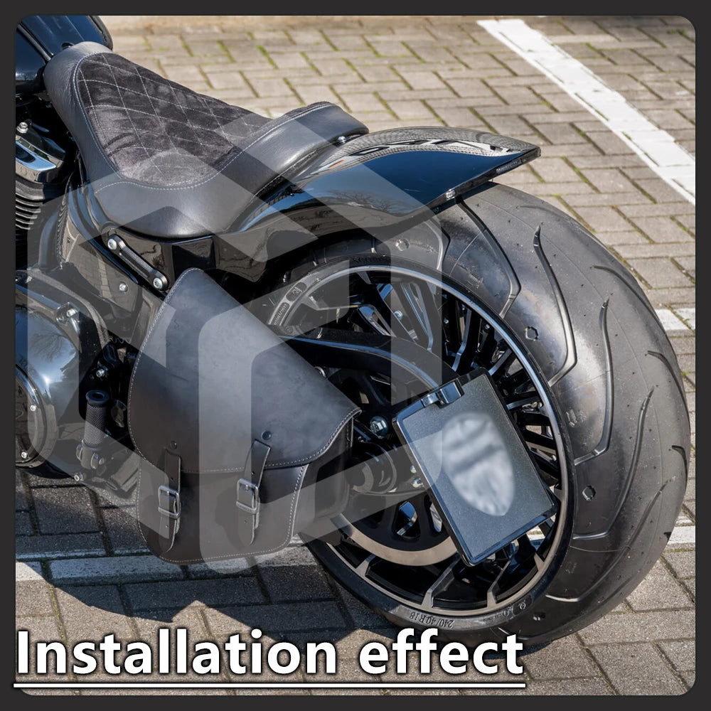 Support latéral de plaque d'immatriculation avec LED pour Harley Fat Boy, Breakout, Heritage Classic, Low Rider - vue 3