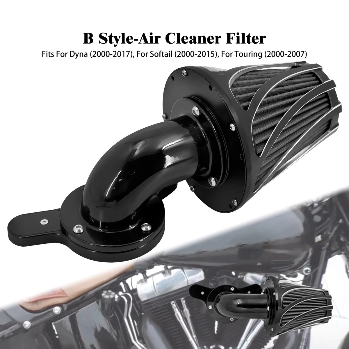 Filtre à air CNC en aluminium pour moteur Harley-Davidson - vue 11
