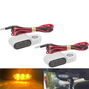 Mini clignotants LED de guidon avec feu de position ambré pour moto Harley-Davidson - vue 9