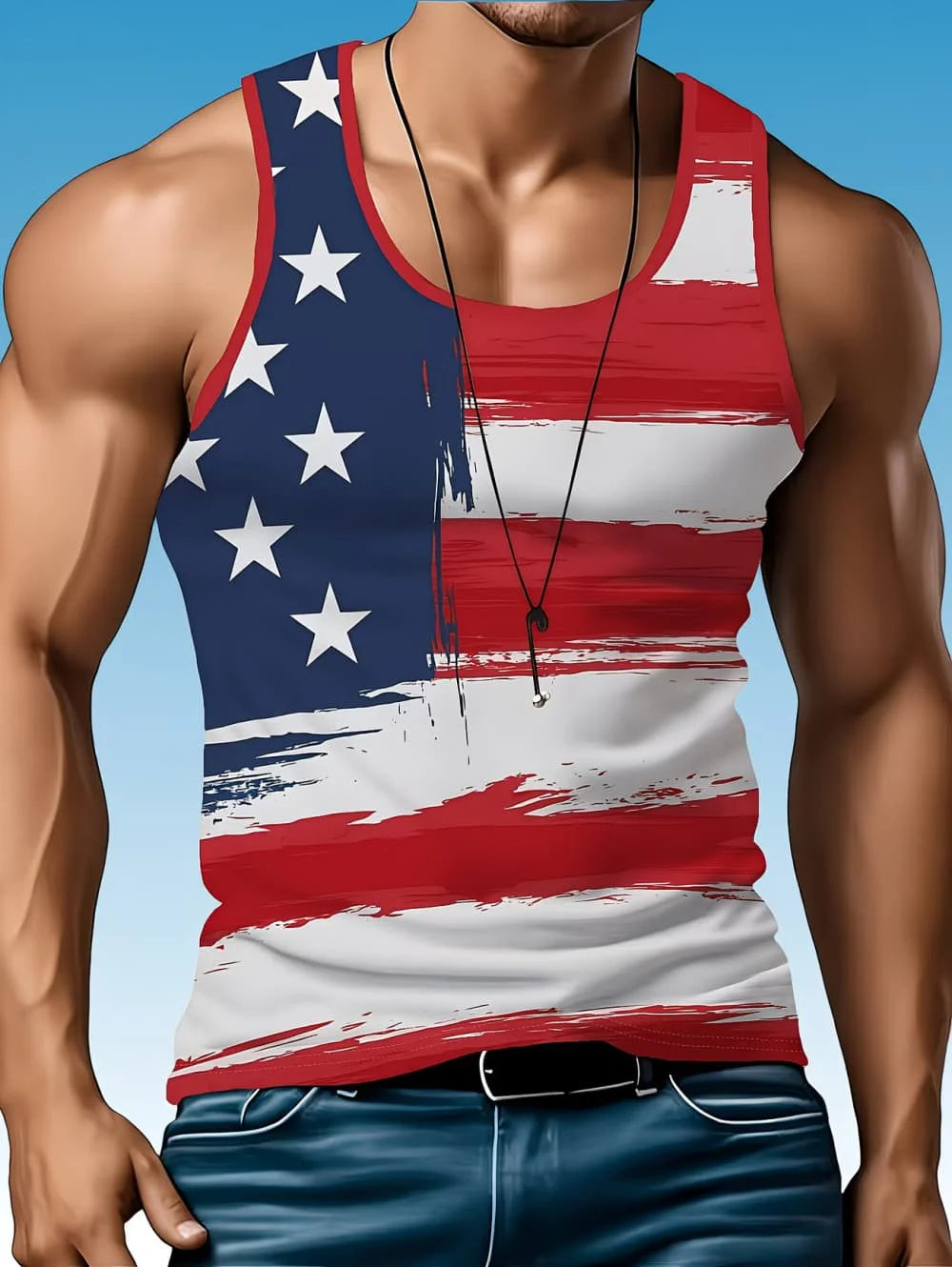Débardeur homme aigle USA 250 ans - vue 4