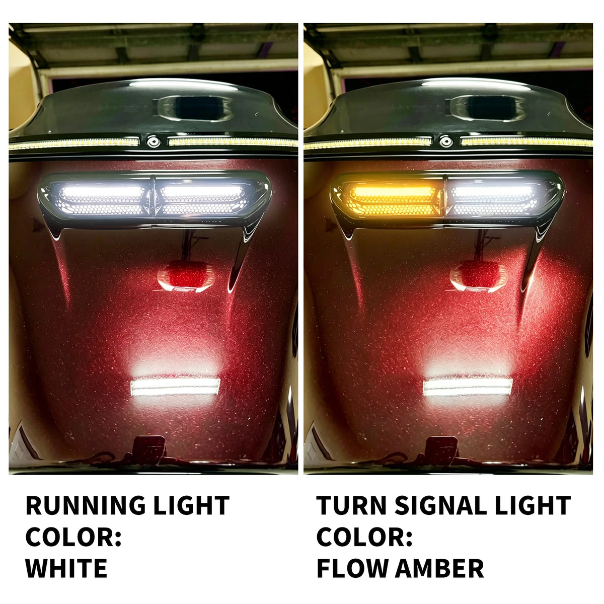 Feu LED de grille de carénage chromé pour Harley-Davidson Touring - vue 3