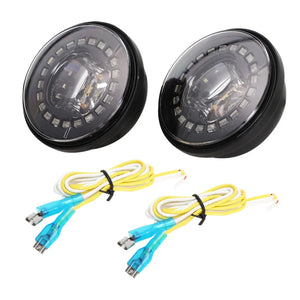 Feux additionnels LED 4,5 pouces pour Harley Touring - vue 3