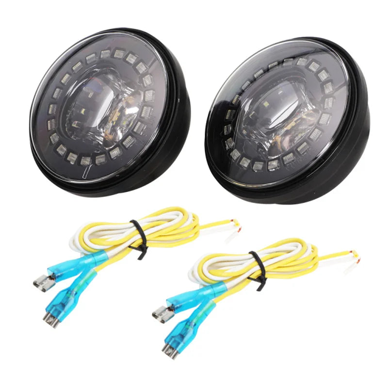 Feux additionnels LED 4,5 pouces pour Harley Touring - vue 3