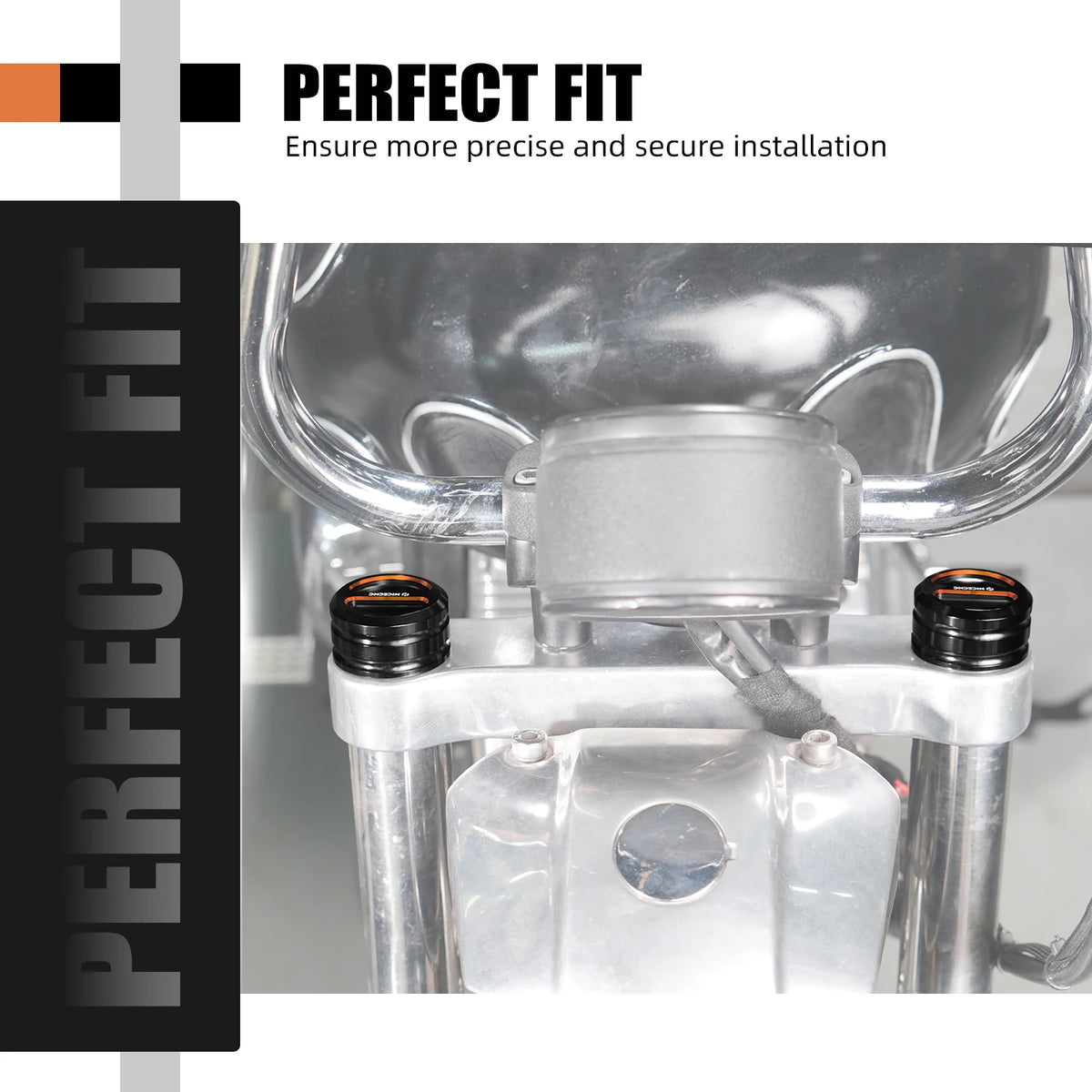 Caches d'Étrier de Fourche Supérieurs (Paire) Aluminium - Harley-Davidson Sportster 883/1200 – photo 2/9