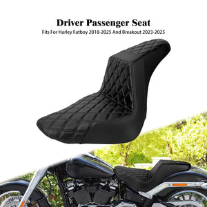 Selle biplace noire pour Harley-Davidson Softail Fat Boy - vue 11