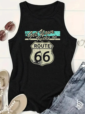 Débardeur femme vintage Route 66 - vue principale
