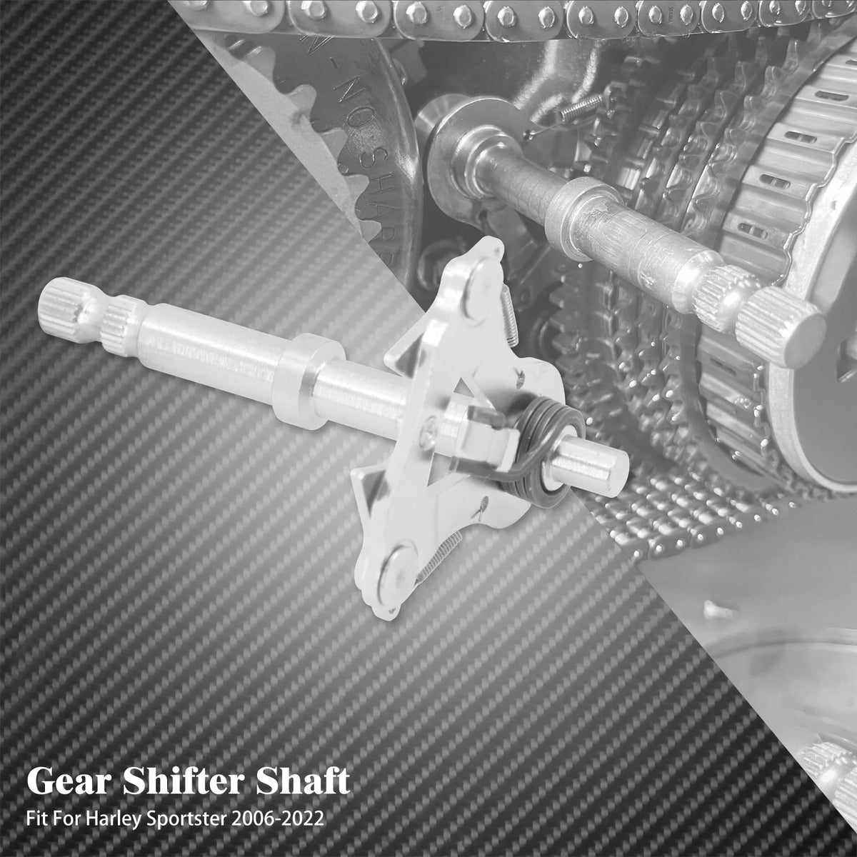 Arbre de sélecteur de vitesses chromé pour Harley-Davidson Sportster XL 1200/883, Seventy-Two, Forty-Eight & Nightster Custom (2006 et +) – photo 7/7