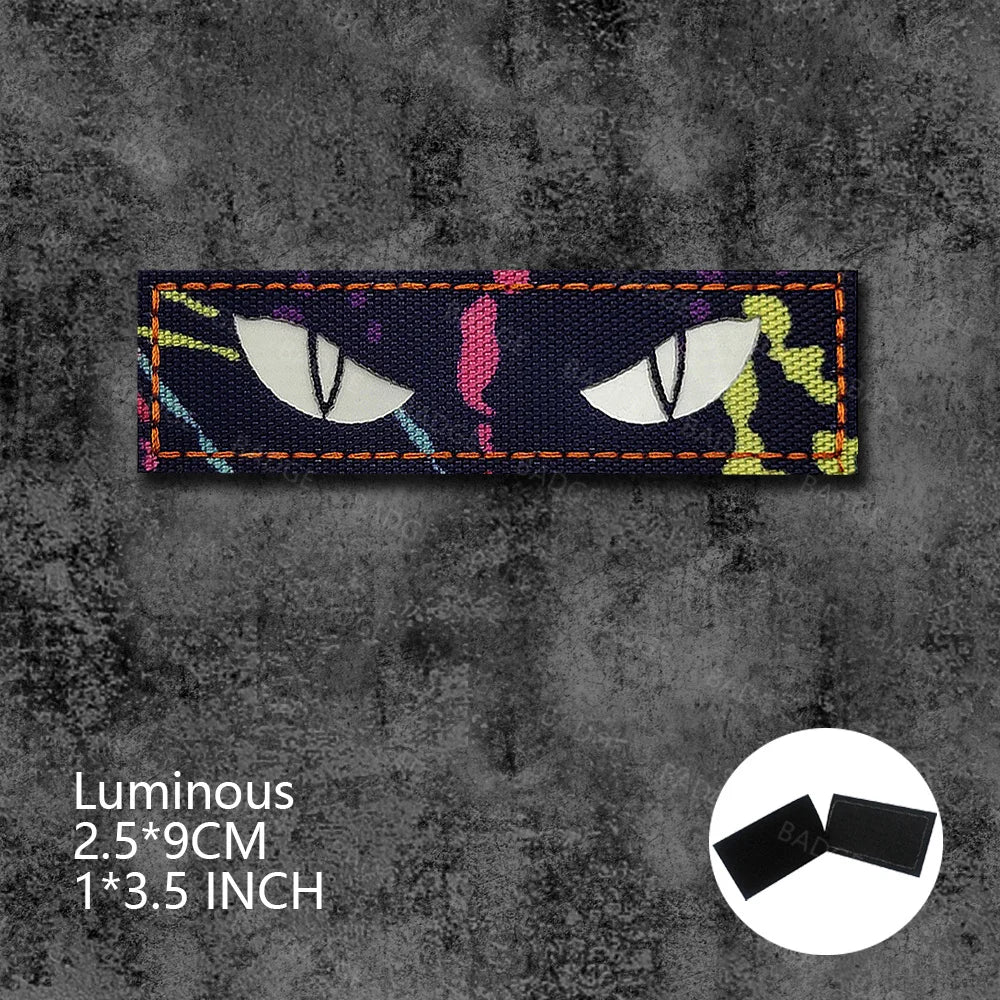 Écusson tactique phosphorescent yeux de chat - vue 27