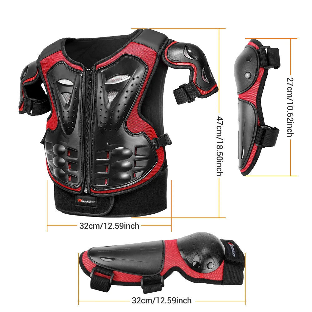 Ensemble armure de protection moto pour enfant - vue - vue 3