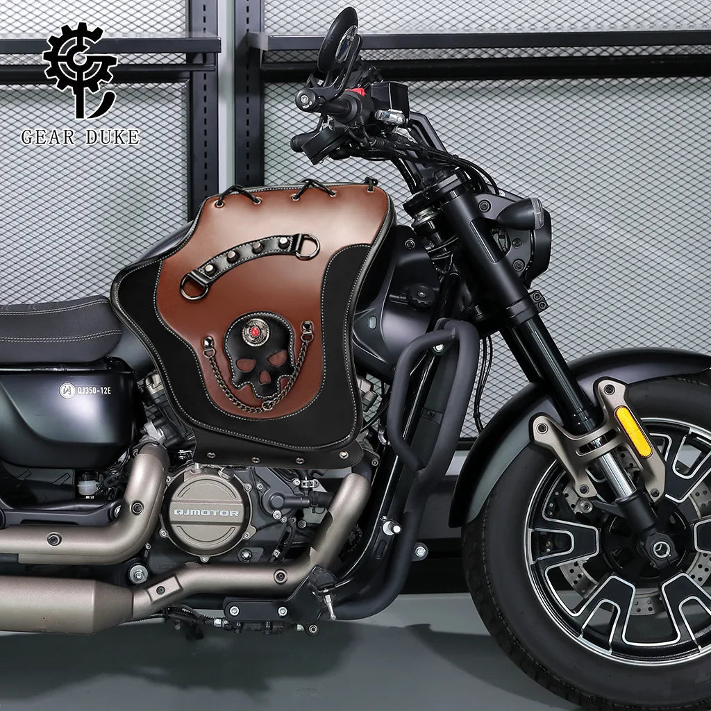 Protège-jambe cuir universel anti-brûlure pour échappement - Harley-Davidson Sportster et autres – photo 4/9