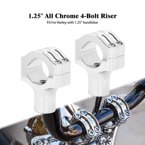 Kit de rehausseurs de guidon chromé pour Harley-Davidson - vue 8
