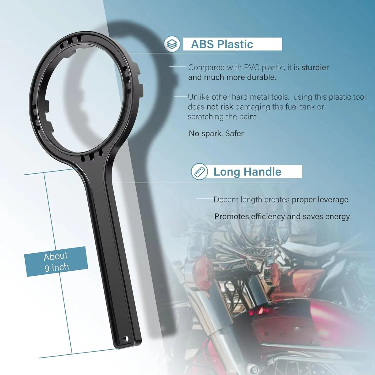 Outil de démontage de bague de réservoir (492 Lock Ring Tool) pour Harley-Davidson Touring 2008 et plus – photo 5/7