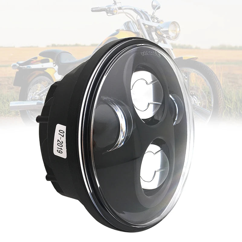 Phare LED noir 5,75 pouces avec feu de jour 40W pour Harley Sportster 883 et XL883 - vue 2