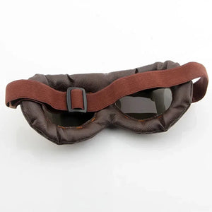 Lunettes de moto vintage style pilote cuivré et steampunk - vue 3
