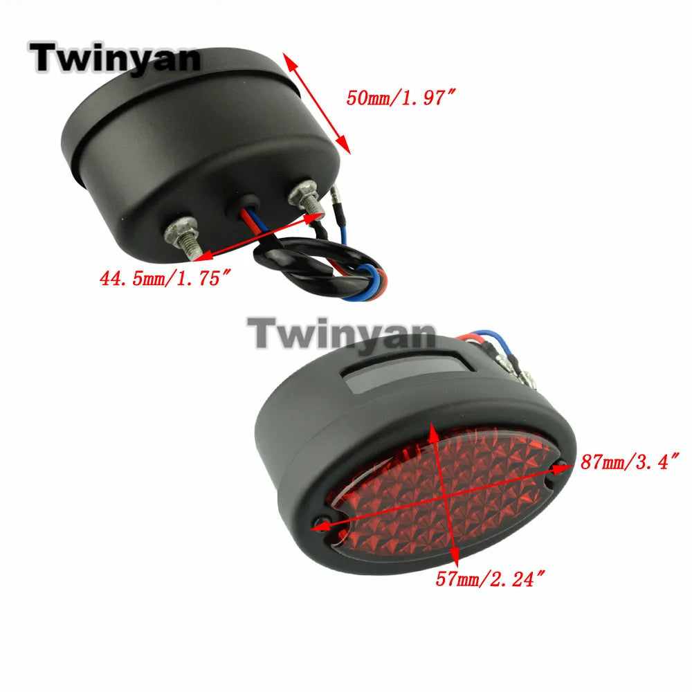 Feu arrière LED œil de chat pour Harley custom - vue 4