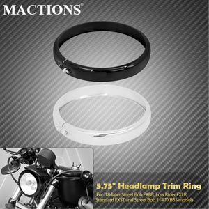 Contour de Phare 5,75 pouces - Harley-Davidson Softail Street Bob, Low Rider, Standard – photo 1/8