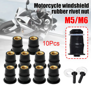Écrous en caoutchouc pour fixation de pare-brise de moto - vue 2