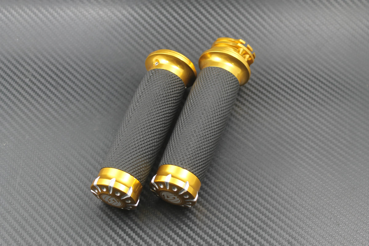 Poignées de guidon aluminium CNC pour Harley Sportster Dyna Softail - vue 3