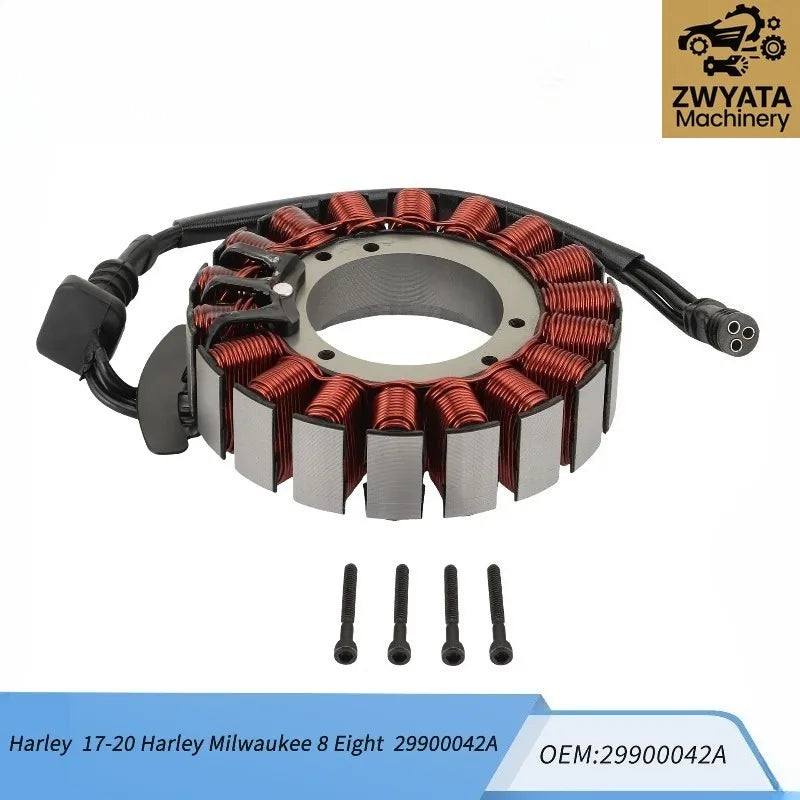 Stator d'alternateur pour Harley Touring et Softail Milwaukee-Eight - vue 1