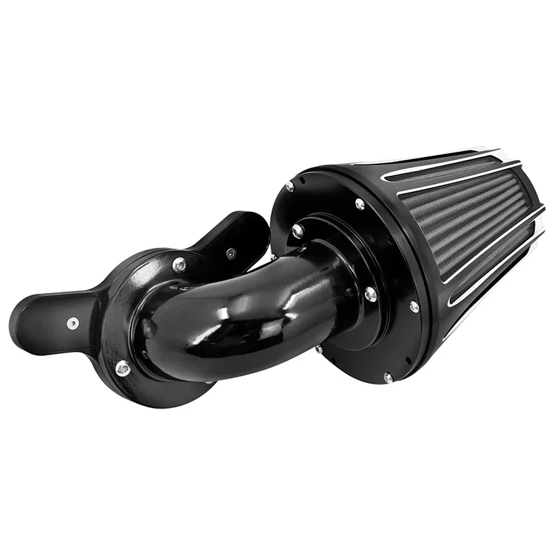 Filtre à air noir en aluminium usiné pour moto Harley-Davidson - vue 5