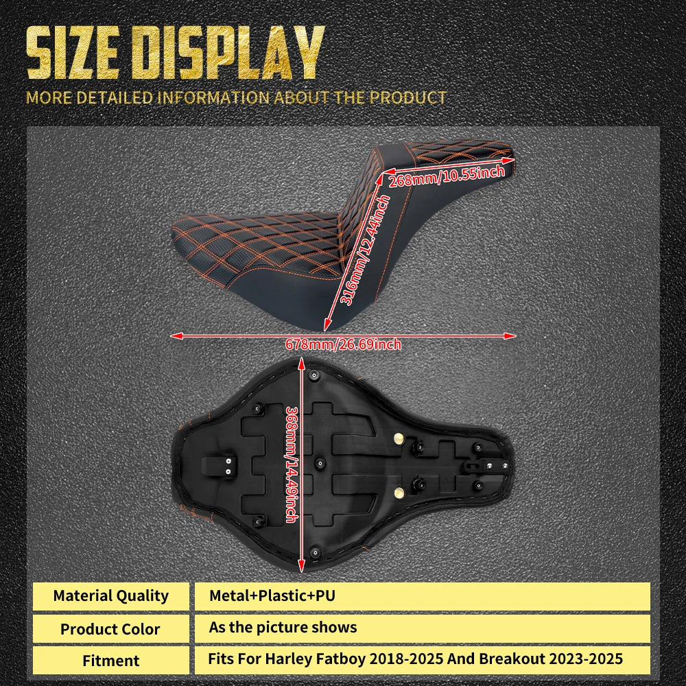 Selle Deux-Places Conducteur/Passager - Harley-Davidson Softail Breakout & Fat Boy 2018-2025 – photo 5/11
