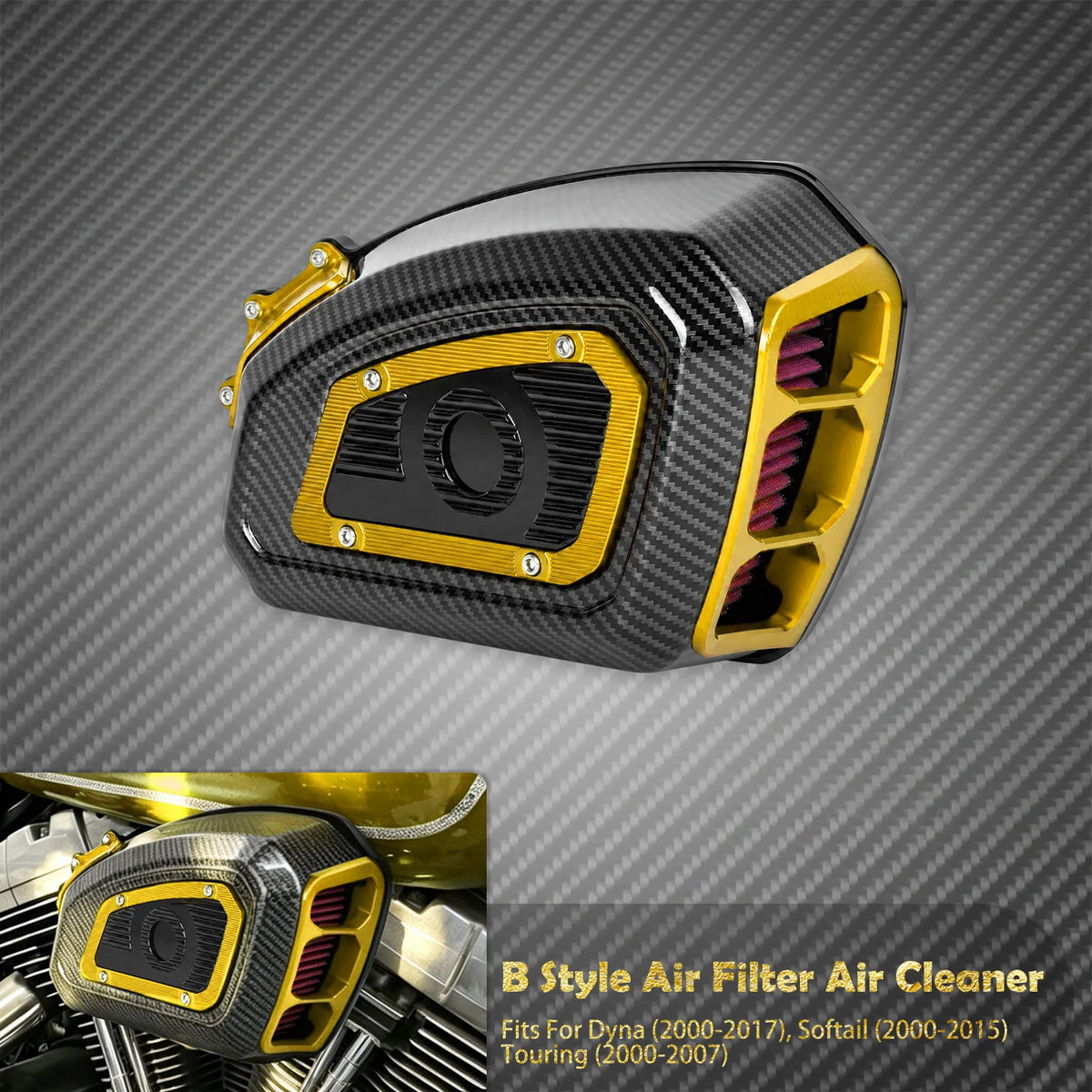 Filtre à Air Haute Performance - Harley-Davidson Touring, Softail, Dyna, Sportster XL, Road Glide, Fat Boy, Breakout, CVO – photo 24/31