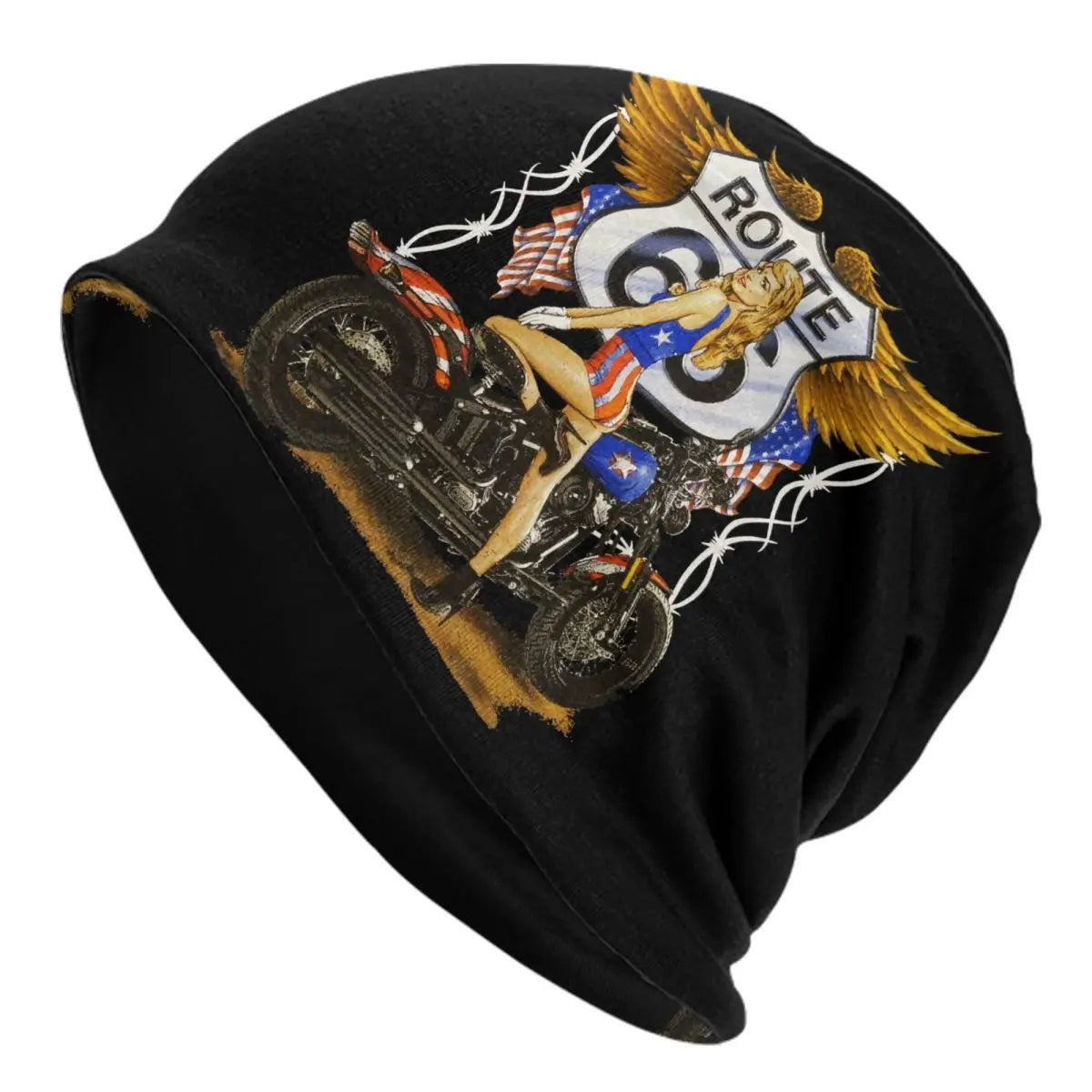 Bonnet tricoté biker Route 66 pour l'hiver - vue 22