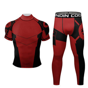 Ensemble compression rashguard + short MMA - vue 4