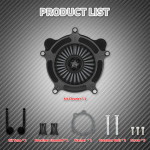 Kit de filtre à air gris CNC complet pour Harley-Davidson Sportster, Touring, Dyna, Softail – photo 6/10