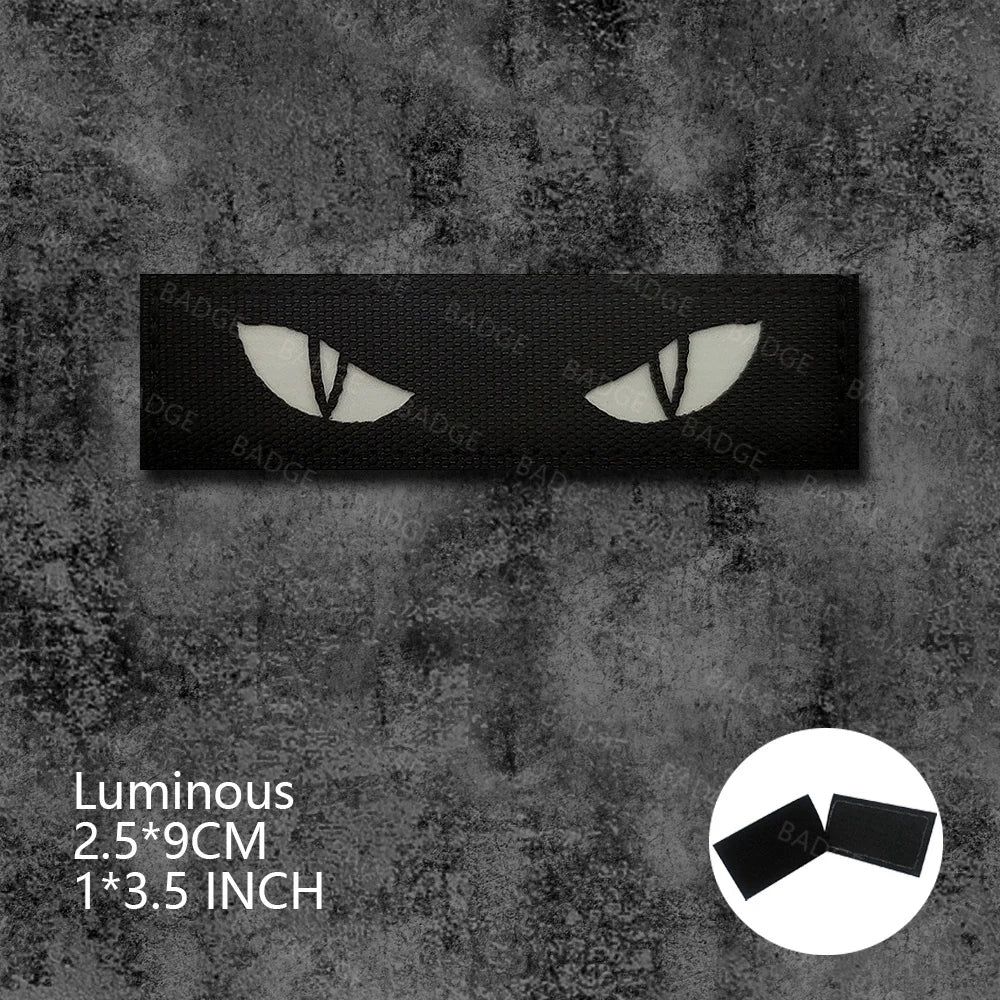 Écusson tactique phosphorescent yeux de chat - vue 18