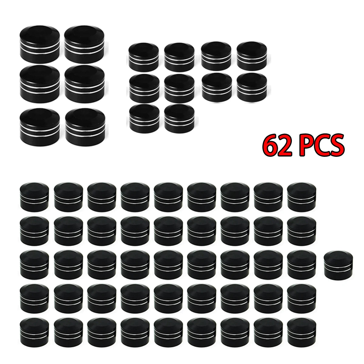 Kit de 62 caches de vis moteur pour Harley Touring Softail - vue 1