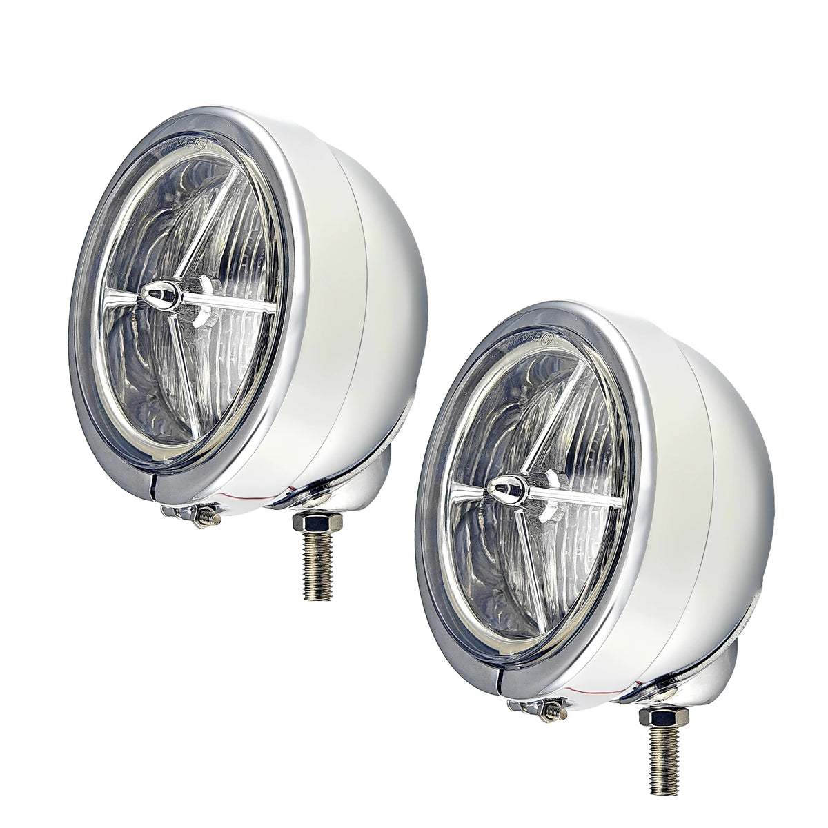 Phares additionnels LED 4,5 pouces pour Harley Softail et Road King - vue 4