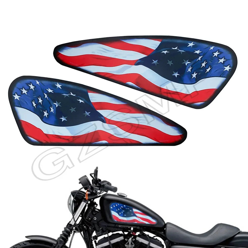 Autocollant décoratif drapeau sur réservoir de Harley Sportster - vue 2