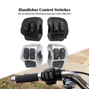 Paire de commodos de guidon pour moto Harley-Davidson - vue 1