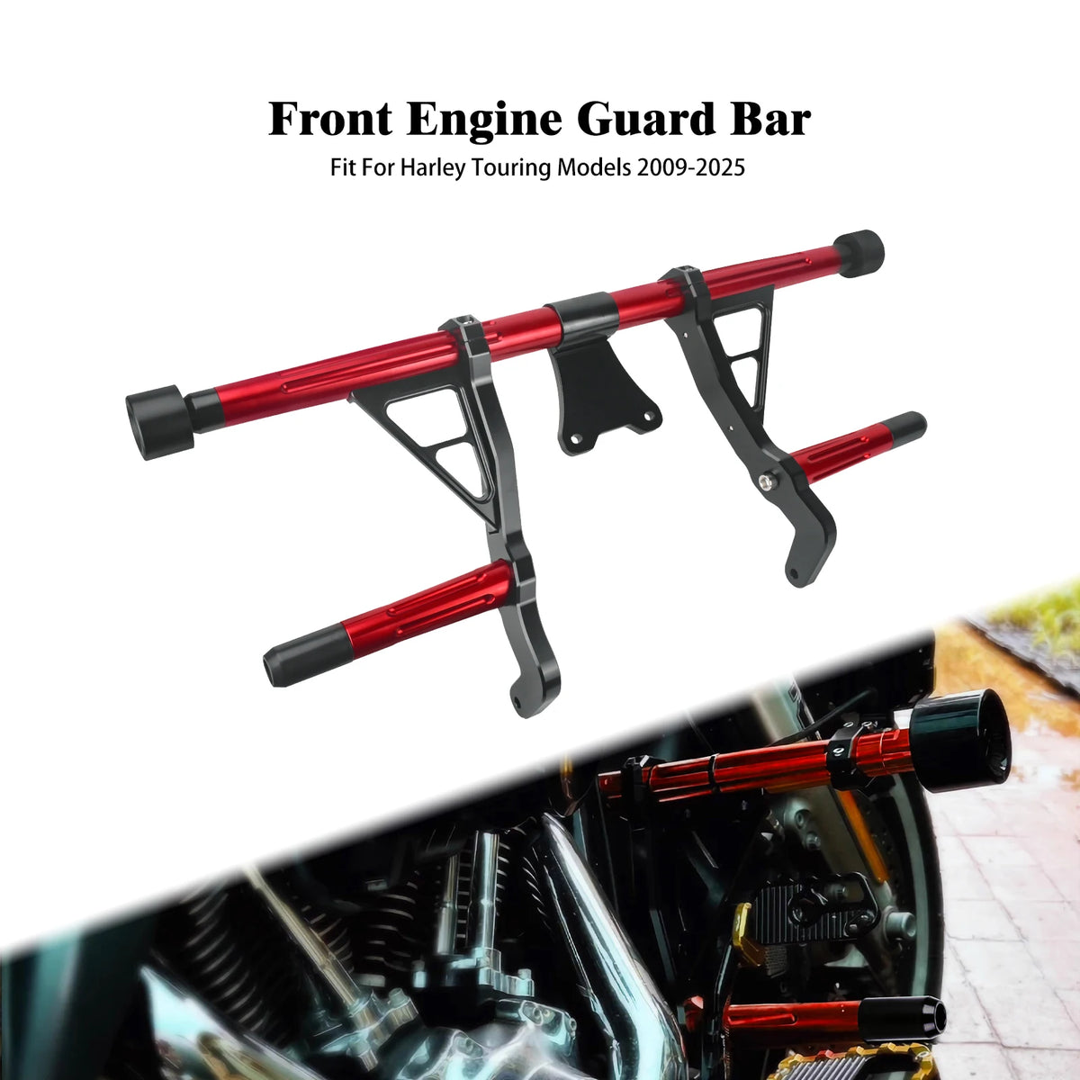 Pare-carter avant bicolore en aluminium pour Harley-Davidson Touring - vue 9