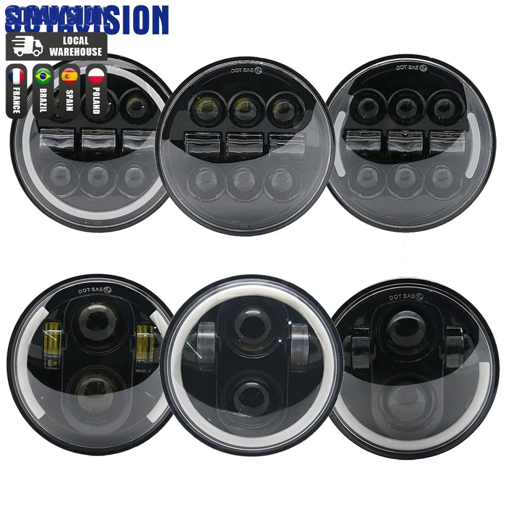 Phare LED 5,75 pouces pour Harley Sportster - vue 1
