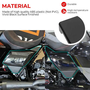 Caches de batterie noirs pour Harley Road Glide Street Glide - vue 2