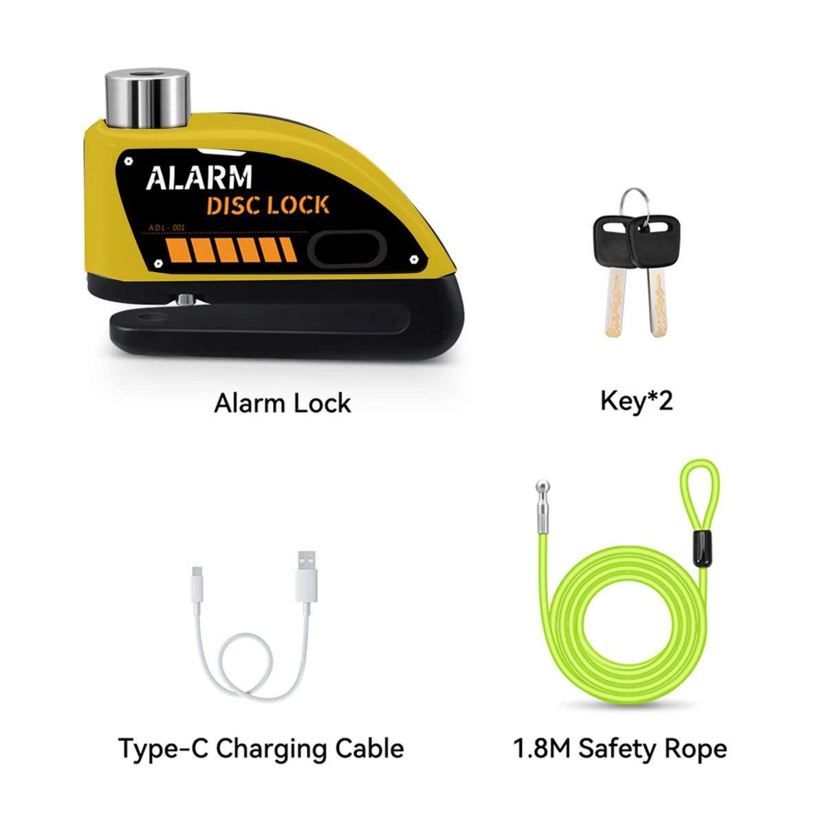 Bloque-disque moto Extractme avec alarme 120 dB rechargeable - vue 7