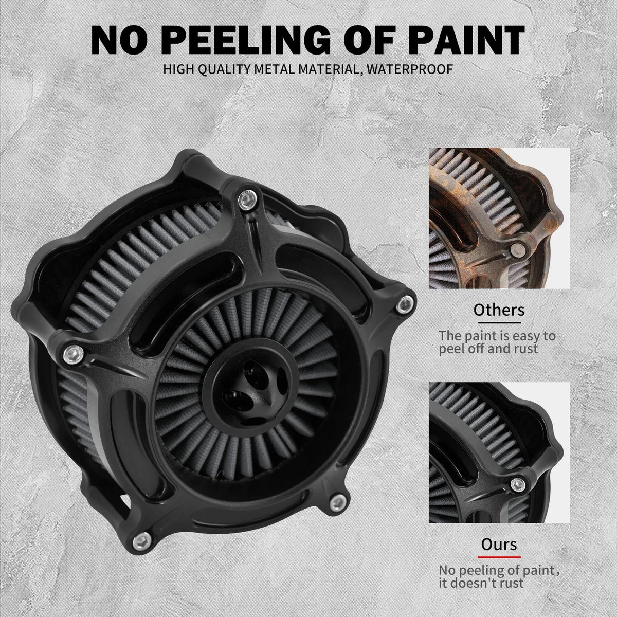Filtre à air noir pour moteur de moto Harley-Davidson - vue 4