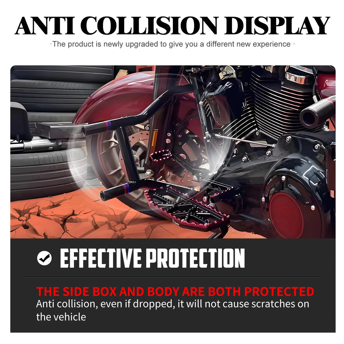 Barre de protection avant (engine guard / crash bar) avec rondelles pour Harley-Davidson Touring 2009-2024 – photo 4/6