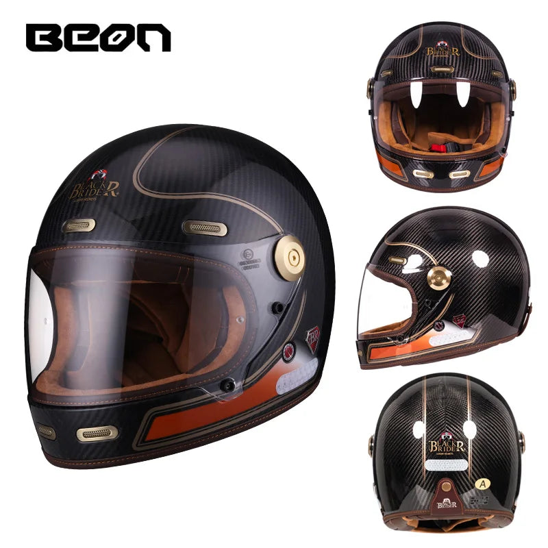 Casque moto intégral rétro - vue produit - vue 7
