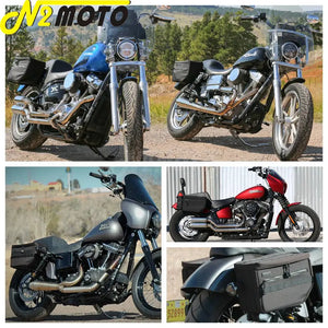 Sacoche latérale noire pour Harley-Davidson Dyna - vue 5