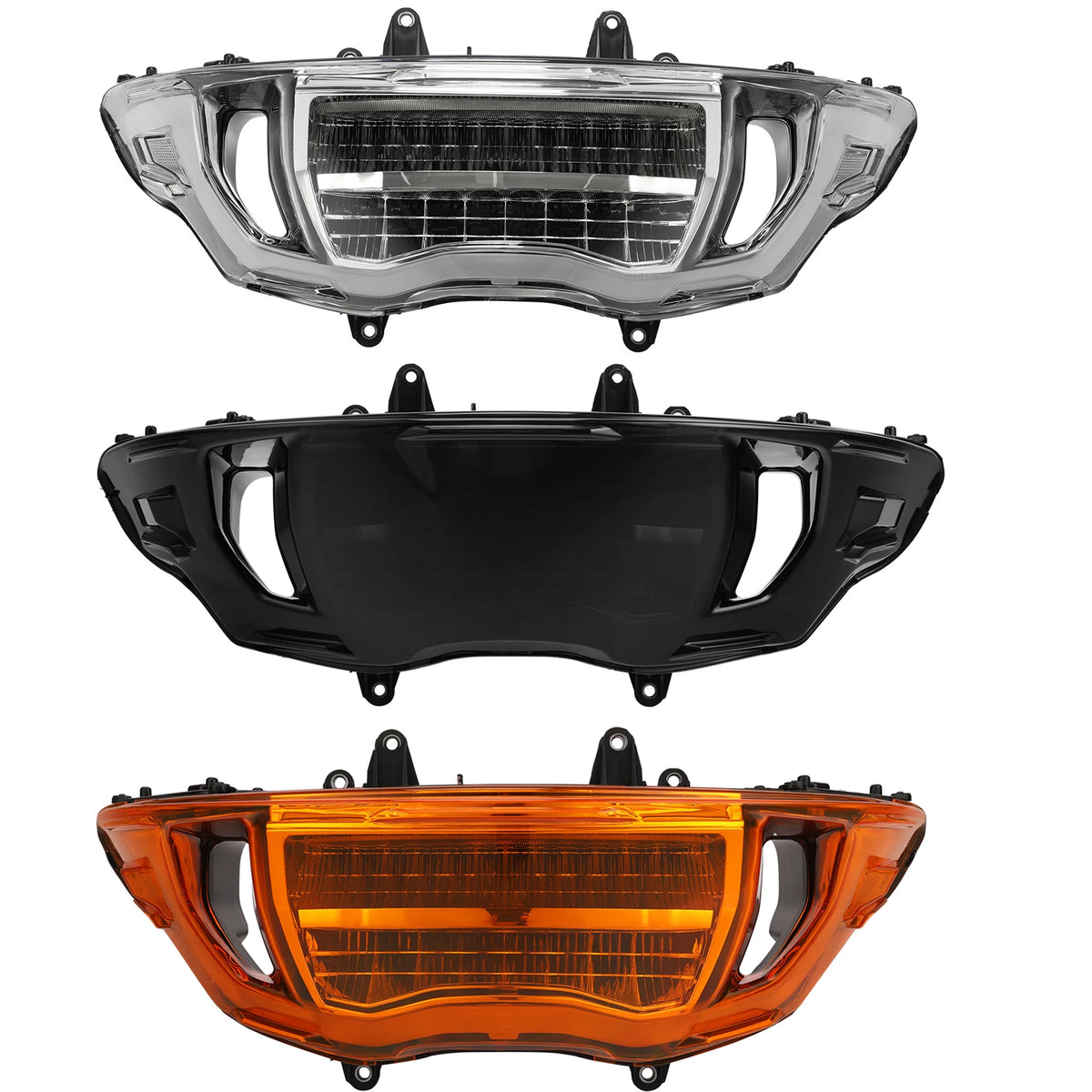 Phare LED avant noir TCMT monté sur une Harley-Davidson CVO Road Glide - vue 1