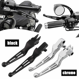 Leviers de frein et d'embrayage ajourés pour Harley Sportster, Dyna, Softail et Touring - vue 1