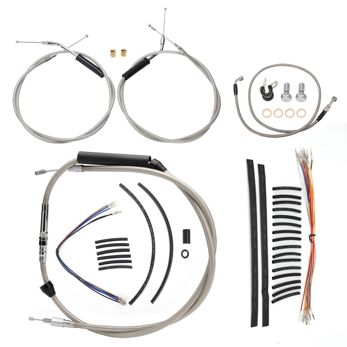 Kit de Câbles Rallongés pour Guidon - Harley-Davidson Softail 2007-2010 (Sans ABS) – photo 1/11