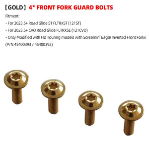 Boulons Titane Étrier/Garde-boue Avant Antivol pour Harley 121 CVO/ST, 117 Road/Street Glide – photo 16/26