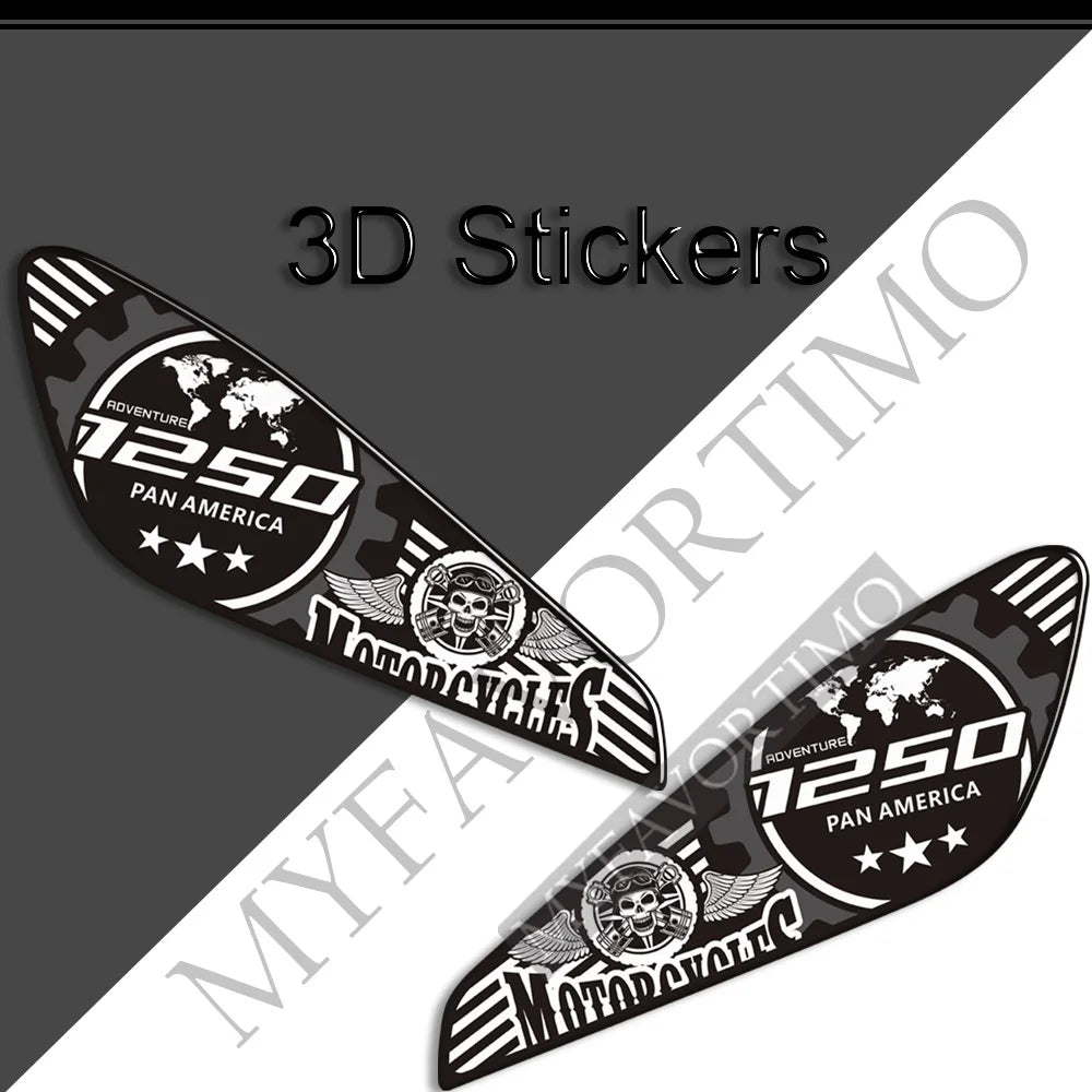 Protection de réservoir 3D noire sur Harley Pan America - vue 12